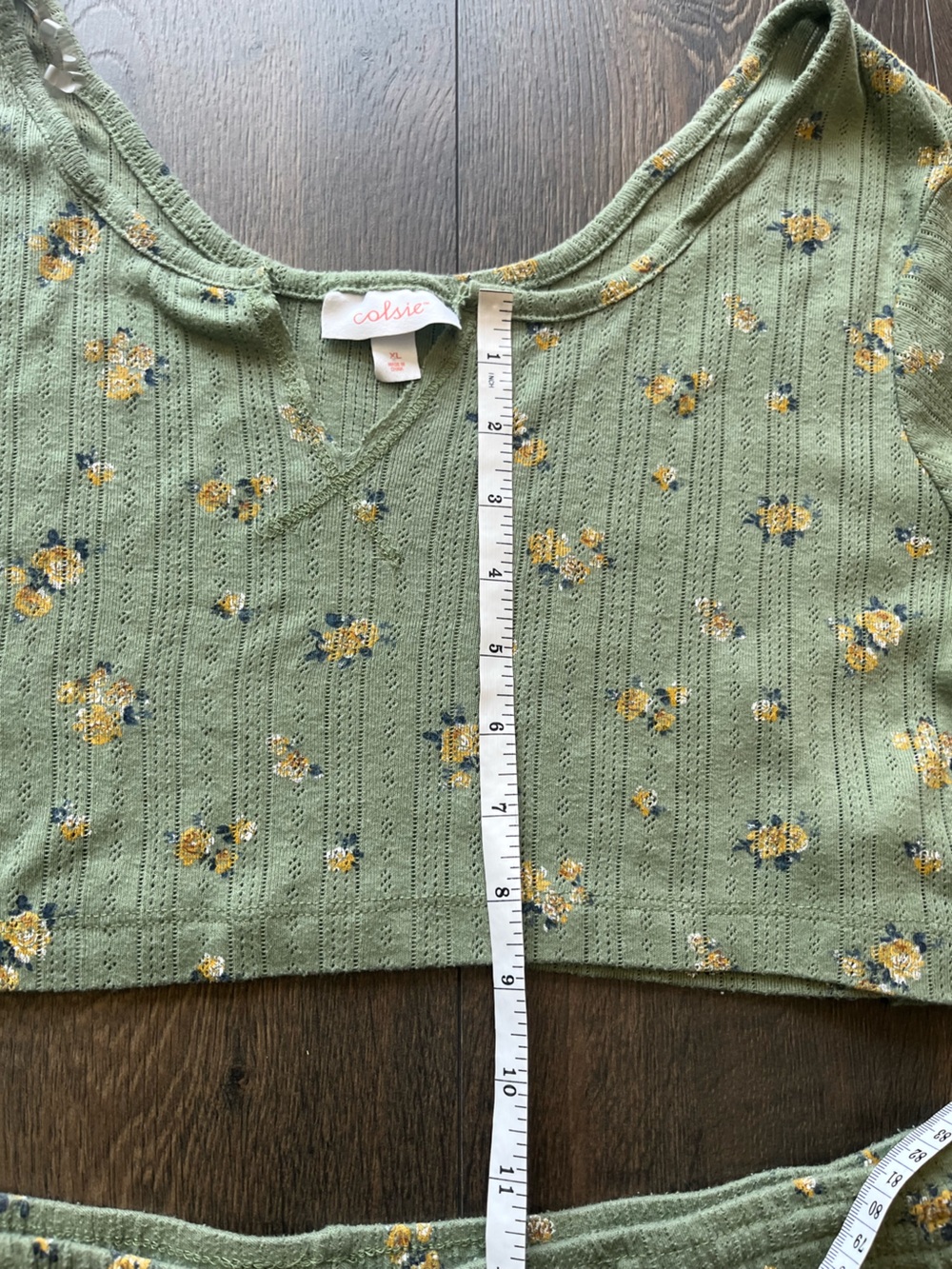 Colsie Floral Ribbed Matching Set - Picture 5 of 12